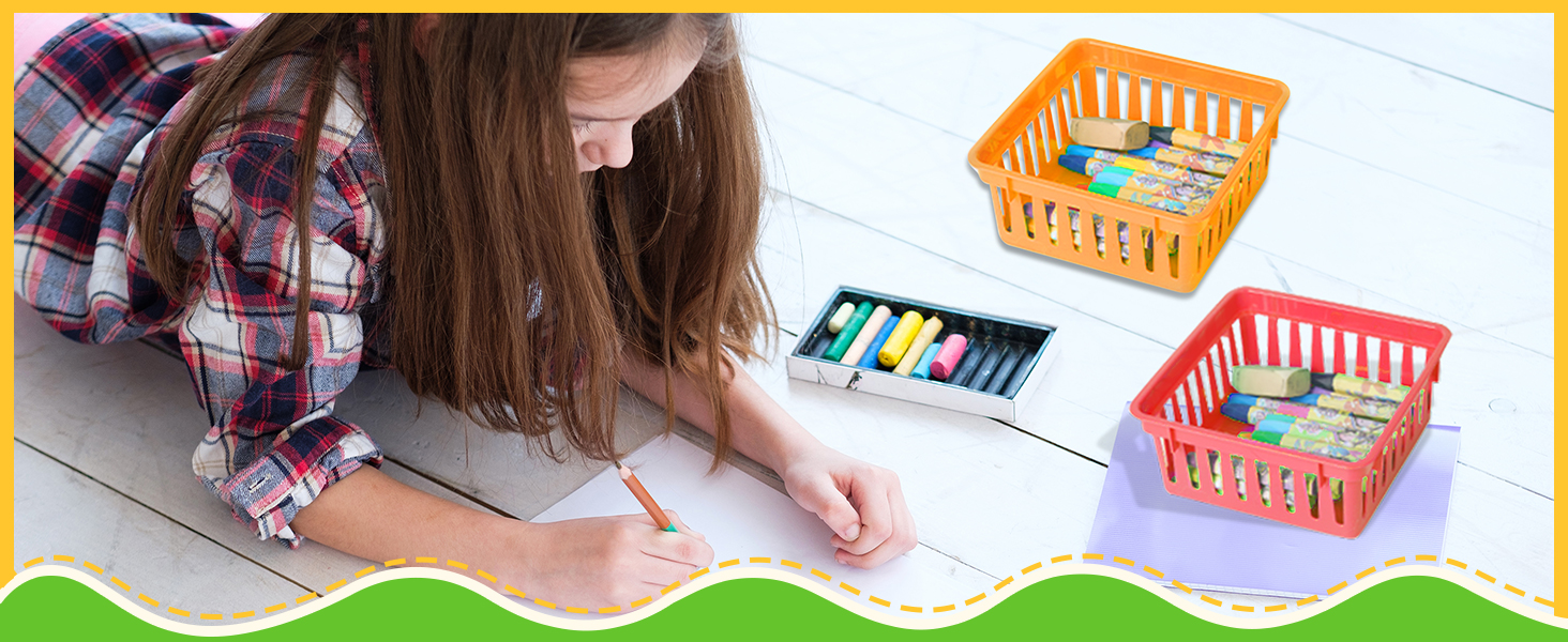 Pencil Holders, Pencil Baskets, Small Plastic Baskets for Organizing
