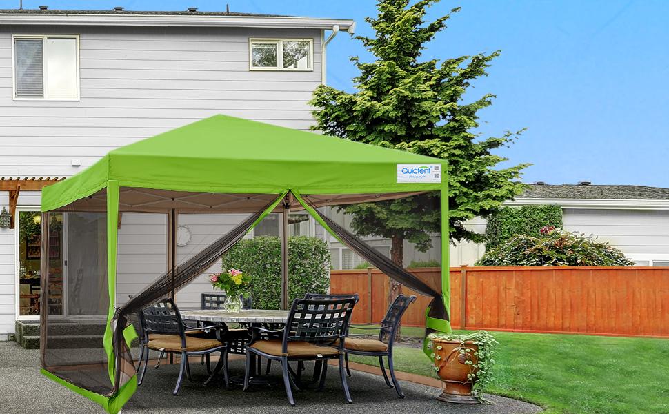 Quictent 10X10 Ez Pop up Canopy with Netting Screen House Instant