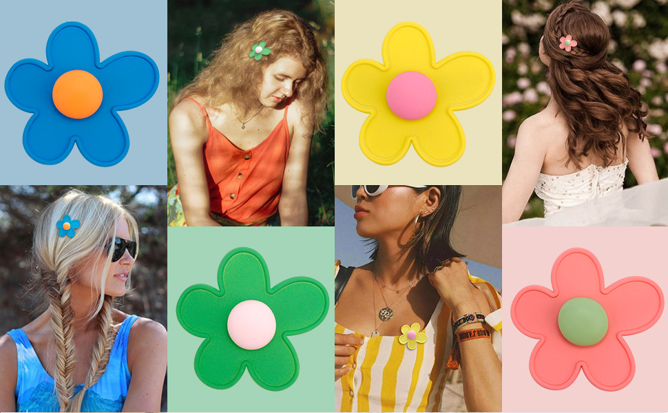 flower hair clips