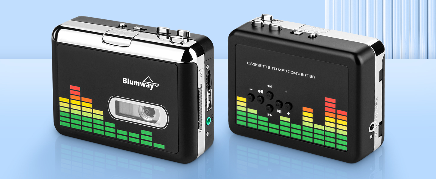 BlumWay Convertisseur de Cassette USB en MP3, Lecteur de Cassette