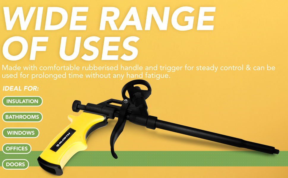 BLOSTM Expanding Foam Gun Applicator Heavy Duty Expandable Foam Filler Caulking Gun, Easy to