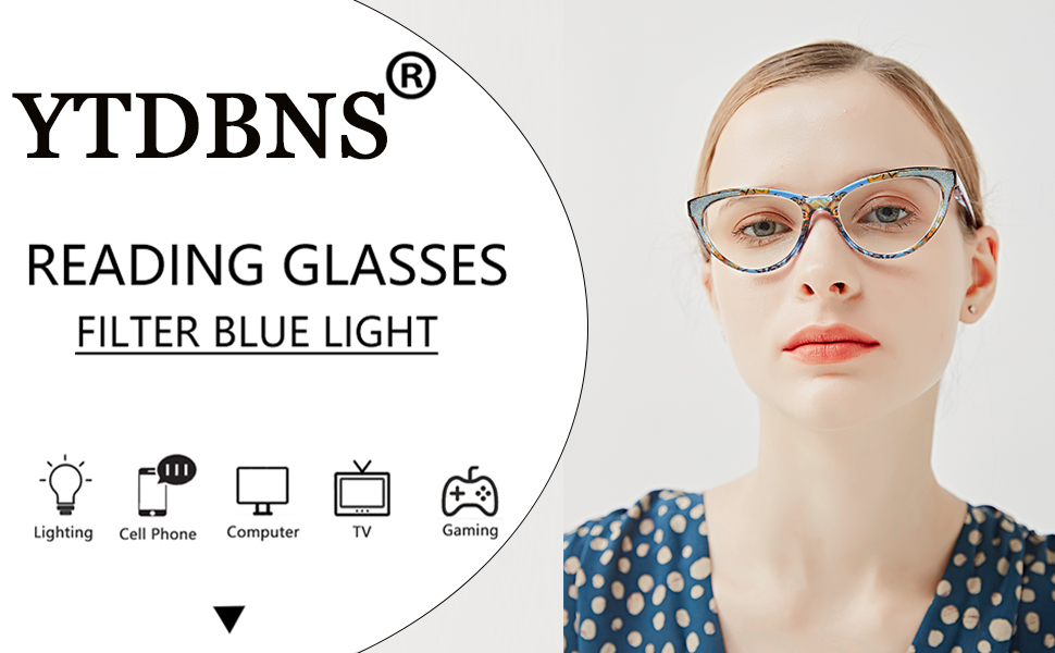 YTDBNS 2 Pack Cat Eye Reading Glasses for Women Computer