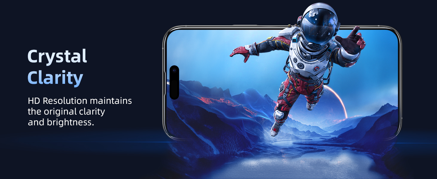 crystal clarity hd clear screen protector iphone14 pro