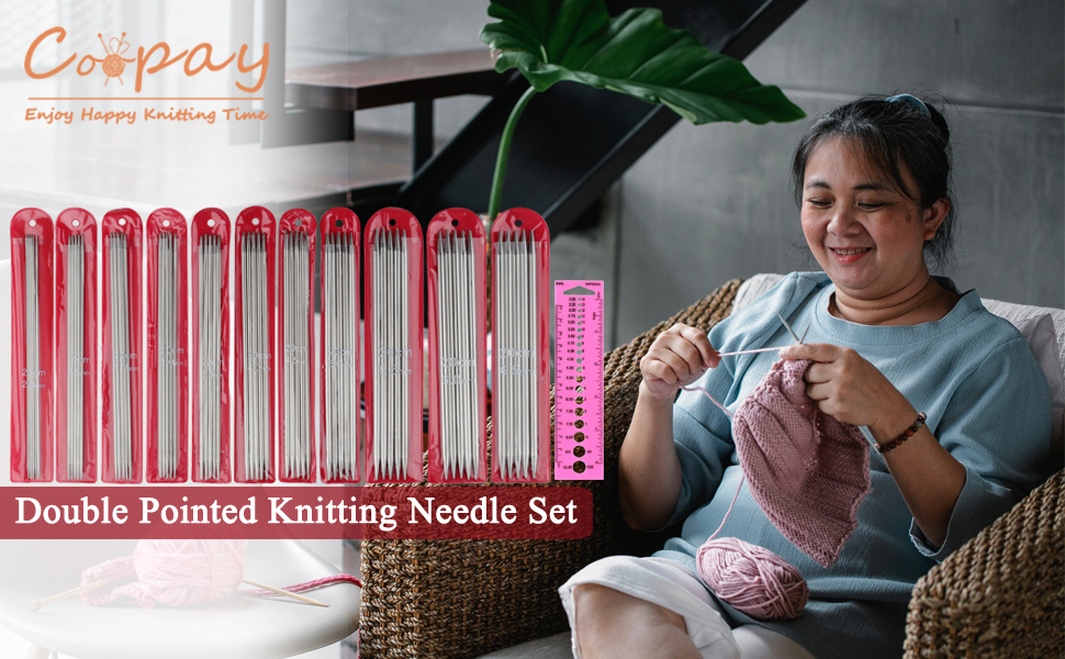 Coopay Double Ended Knitting Needles, Double Pointed Knitting Needle
