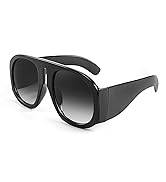 FEISEDY Retro Trendy Avaitor Sunglasses for Women Men Oversized Vintage 70s 80s Sunglasses Flat T...