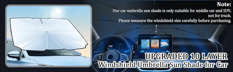 10 Layer Windshield Umbrella Sun Shade for Car