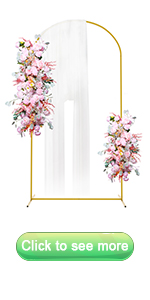 gold metal wedding arch