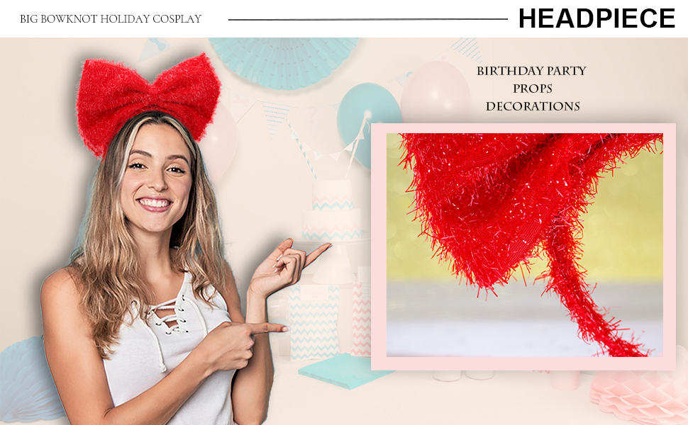 red bow holiday hair accessories for women