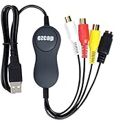 Mwin USB 2.0 Video Capture Card, VHS/VCR to Digital Converter, Digitize Analog Video for Mac or W...