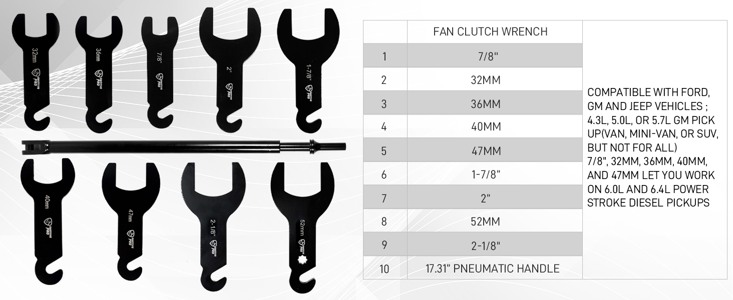 Fan Clutch Wrench removel tool
