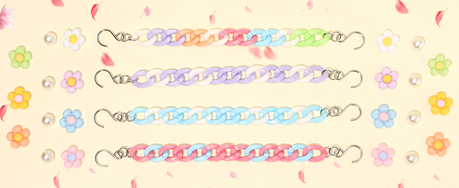 flower shoe chains charms