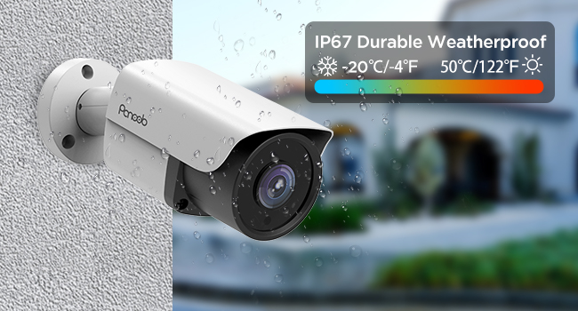 Outdoor Wired IP Cameras with Audio 4MP bullet