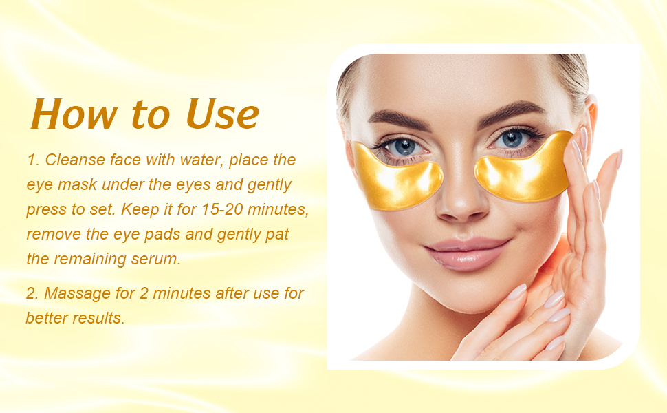 60 Pads Augenpads,Gold Hydrogel Augenpads, 30 Paar Augenpads Gegen