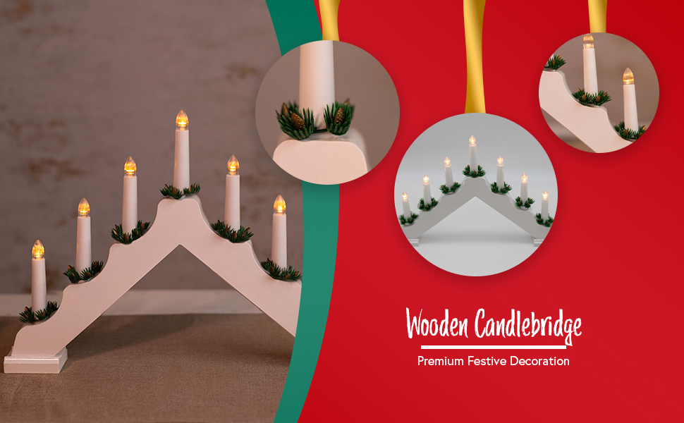 Marco Paul Christmas Candle Bridge Traditional LED Flameless Candles