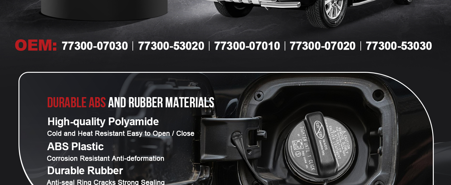 Toyota Venza Highlander Sienna Tacoma Camry RAV4 Corolla Avalon Tundra Sequioa Prius C-HR Fuel Cap