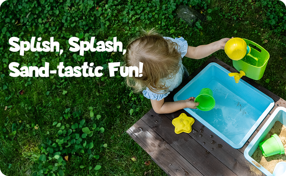 wonkawoo sand and water table for kids outdoor picnic table for toddlers