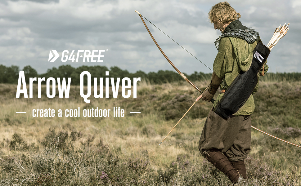 G4Free Archery Back Arrow Quiver Deluxe Canvas Arrow