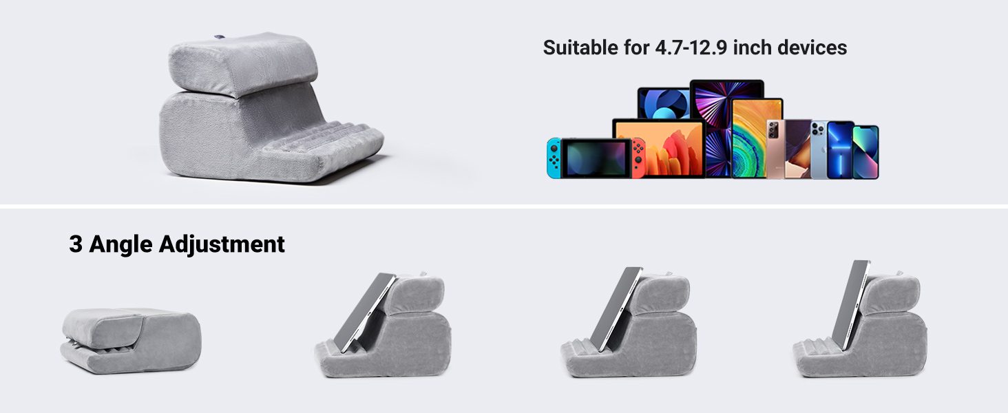 UGREEN Pillow Pad for iPad, Tablet Pillow Stand for Bed Sofa Lap