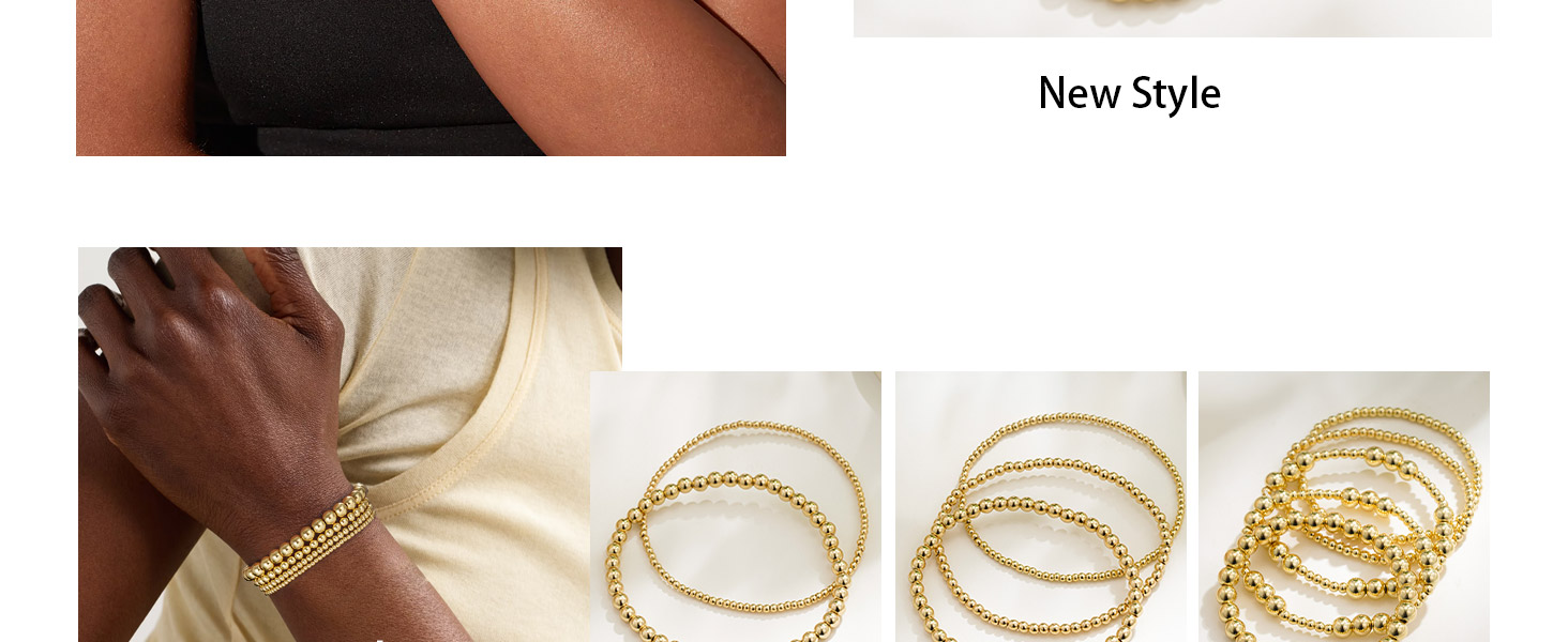 gold bead bracelets 