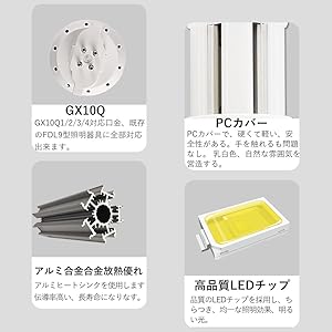 Amazon.co.jp: コンパクト形led蛍光灯 fdl型LED 9w形代替led蛍光