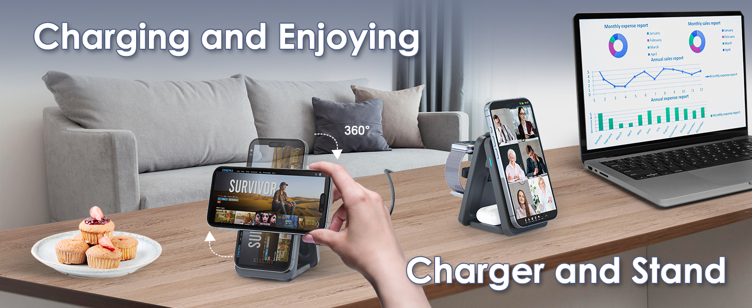 iphone and watch charging station iphone magnetic charger 3 in 1 wireless charging station