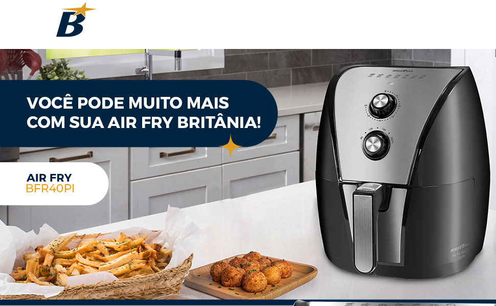 Fritadeira Air Fryer 5L Britânia BFR40PI 