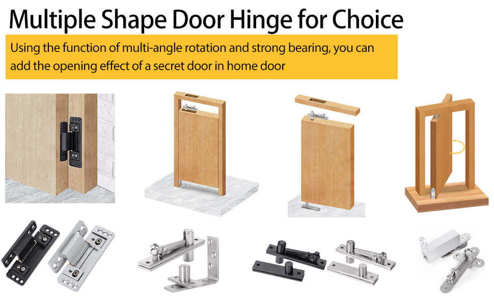 Pivot Hinge Heavy Duty Hidden Door Hinges Secret Door Hinges 360 Degree Stainless Steel