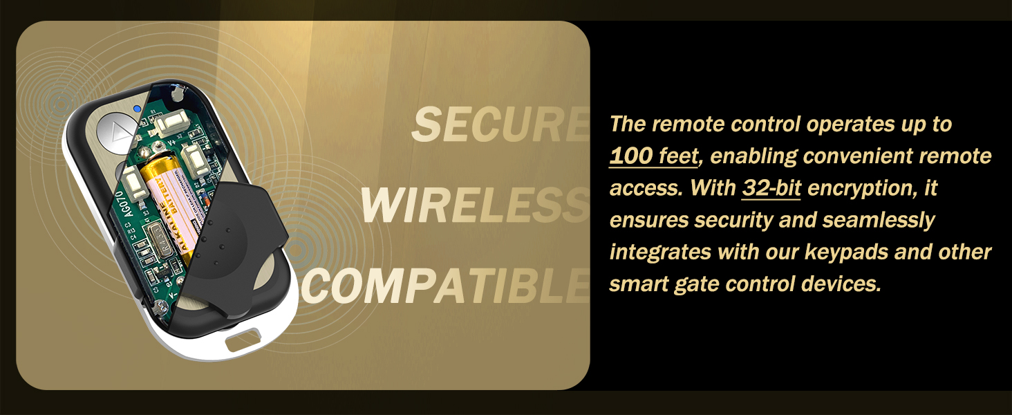 ME-BG wifi control sliding gate opener remote control with batteries