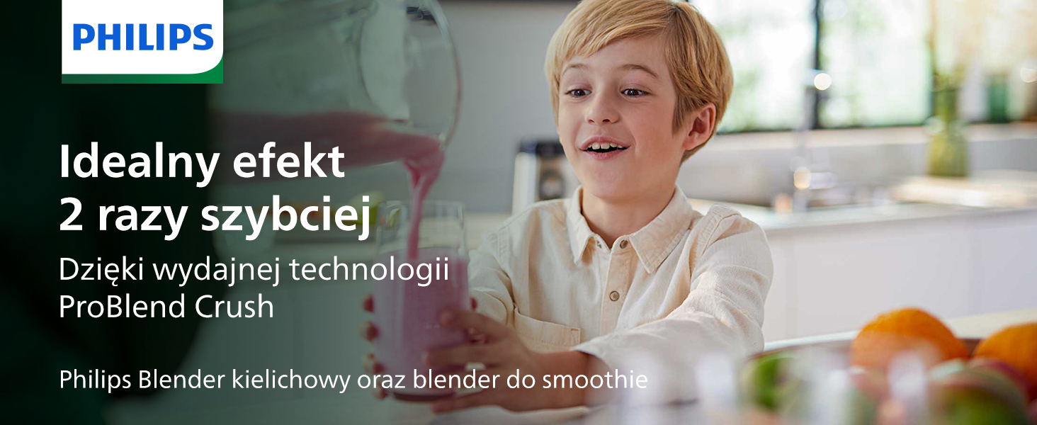 Philips Blender kielichowy oraz blender do smoothie 1000 W, Szklany