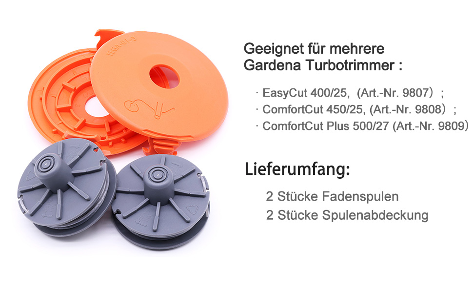 SWNKDG 2 Stücke Ersatz Fadenspule 530720 und Trimmer Spulendeckel