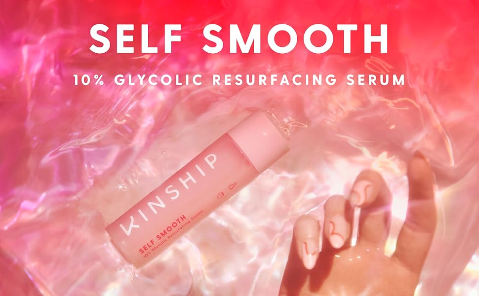 self smooth glycolic resurfacing serum exfoliator and facial serum shrink pores improve skin texture