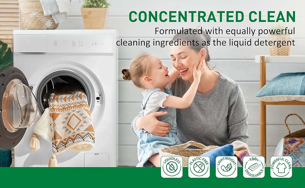 Zinshine Laundry Detergent Sheets Eco Friendly Laundry Sheets, Hypoallergenic