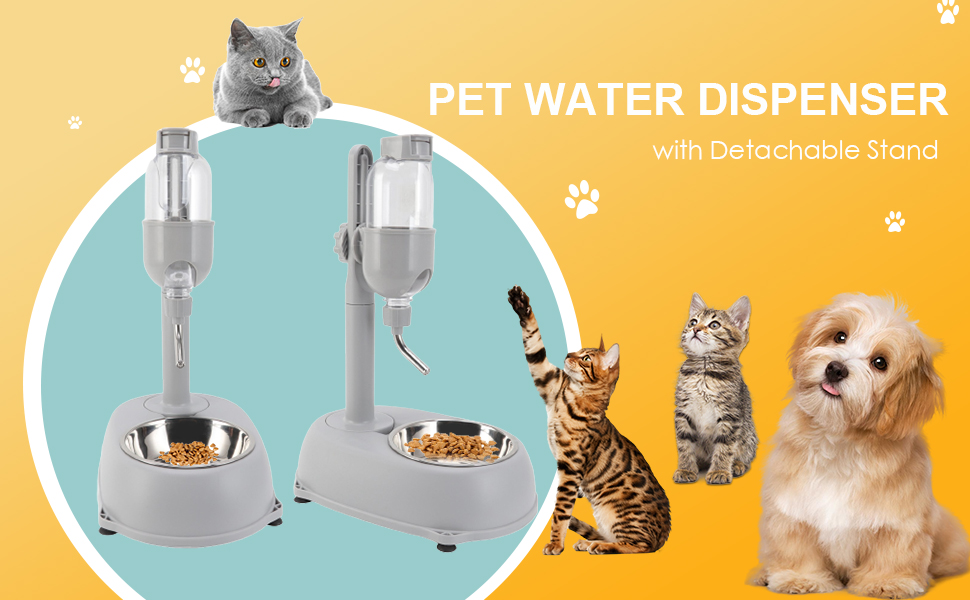 Pet Supplies Pet Standing Water Dispenser Bowl, 2 in 1 500ml