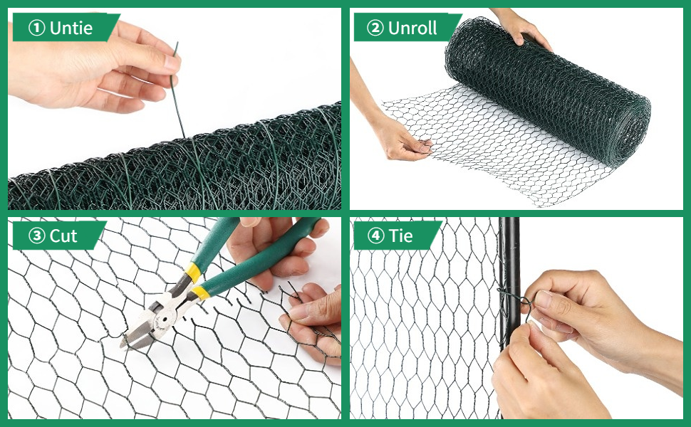 Chicken Wire Fence Mesh, Thicken Metal Floral Chicken Wire