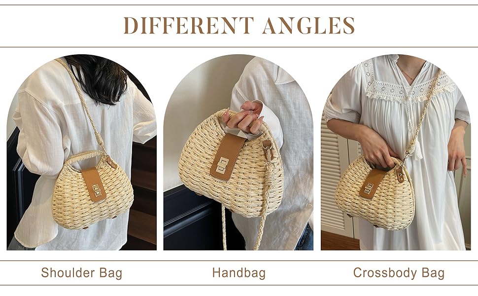 straw crossbody wicker purses for women 2025 obosoyo straw bag straw purse raffia bags
