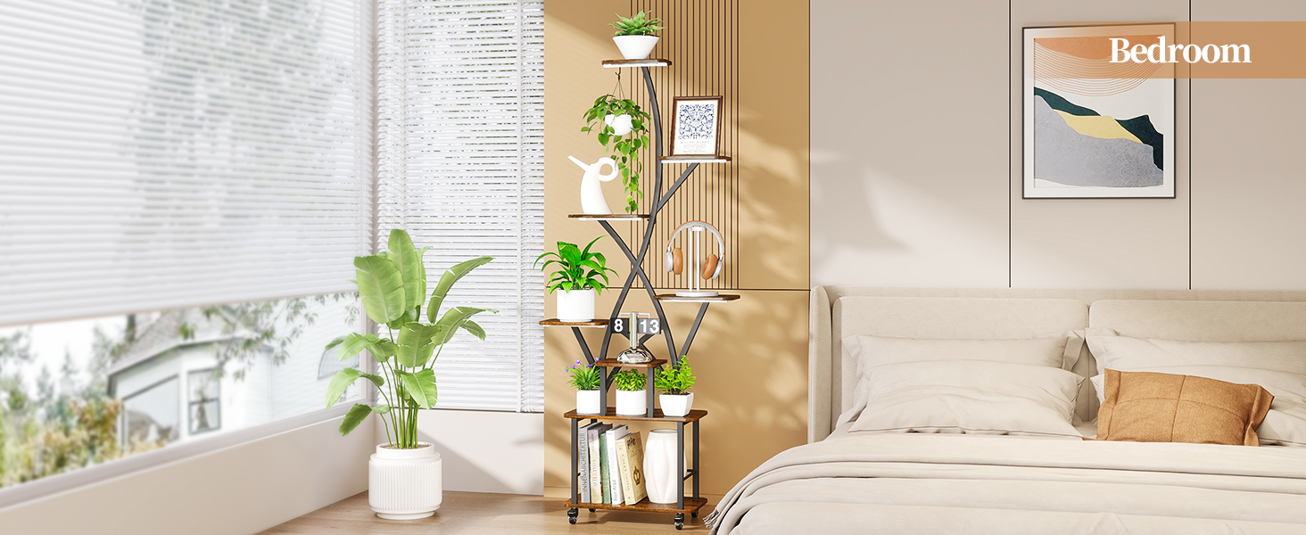 corner plant stand with grow lights
