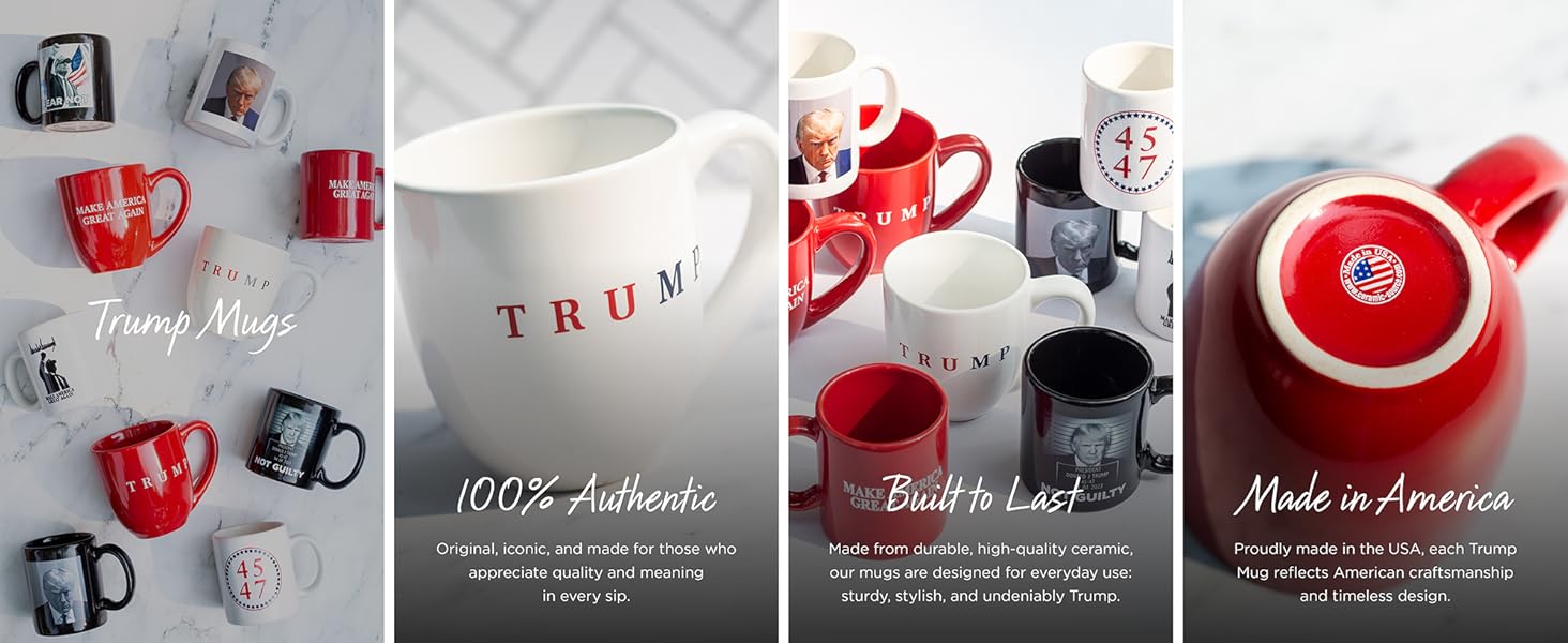 Trump Mug, Red Mug, Red MAGA Mug, White Trump Mug, Black Trump Mug