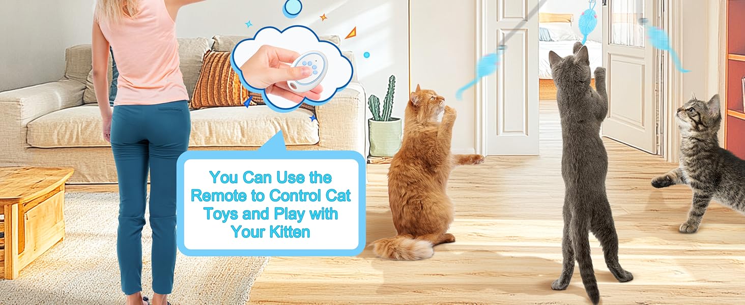 Upgraded Smart Interactive Cat Toy with Remote Control