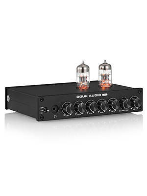 Douk Audio T8 PRO Buizen Equalizer - 7-Bands Voorversterker - Met XLR/RCA Aansluitingen - Voor HiFi Systemen