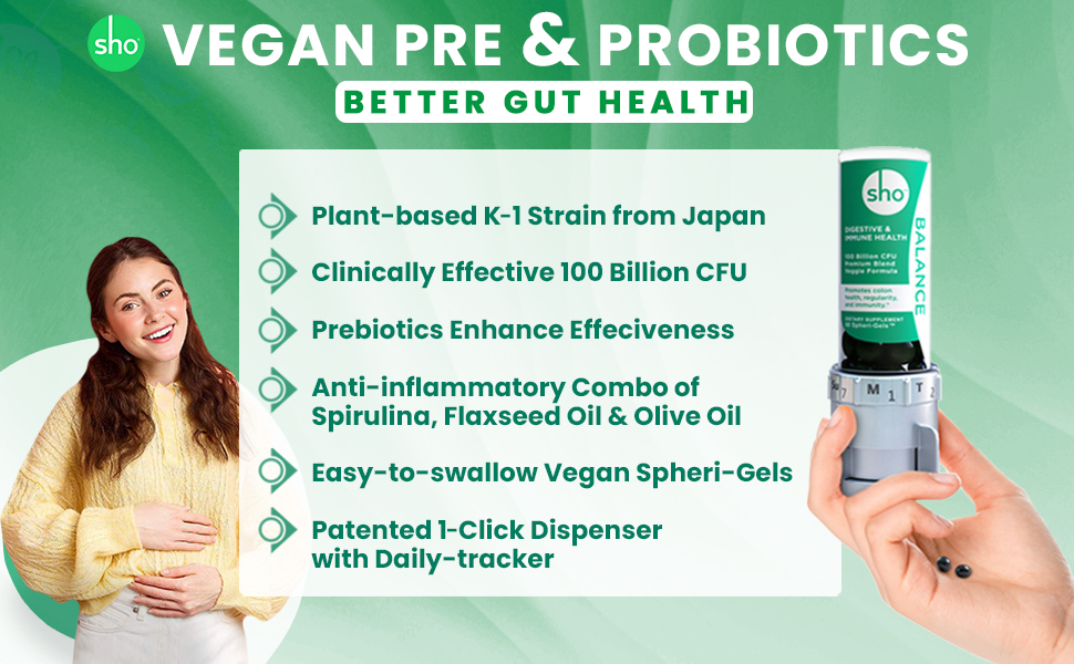 Vegan prebiotics and probiotics for men women