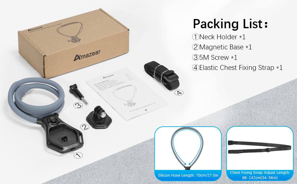 gopro hero 2 3 4 5 6 7 8 9 10 11 12 13 mini pro dji osmo action pocket akaso neck holder accessories