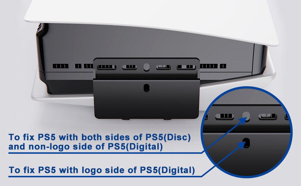 Mount the way you like according to 2 bottom holes