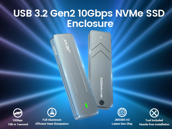 [exoi]SSD120GBx5 Amazon.com: JEYI M.2 Enclosure, USB 3.2 Gen 2 10Gbps M.2