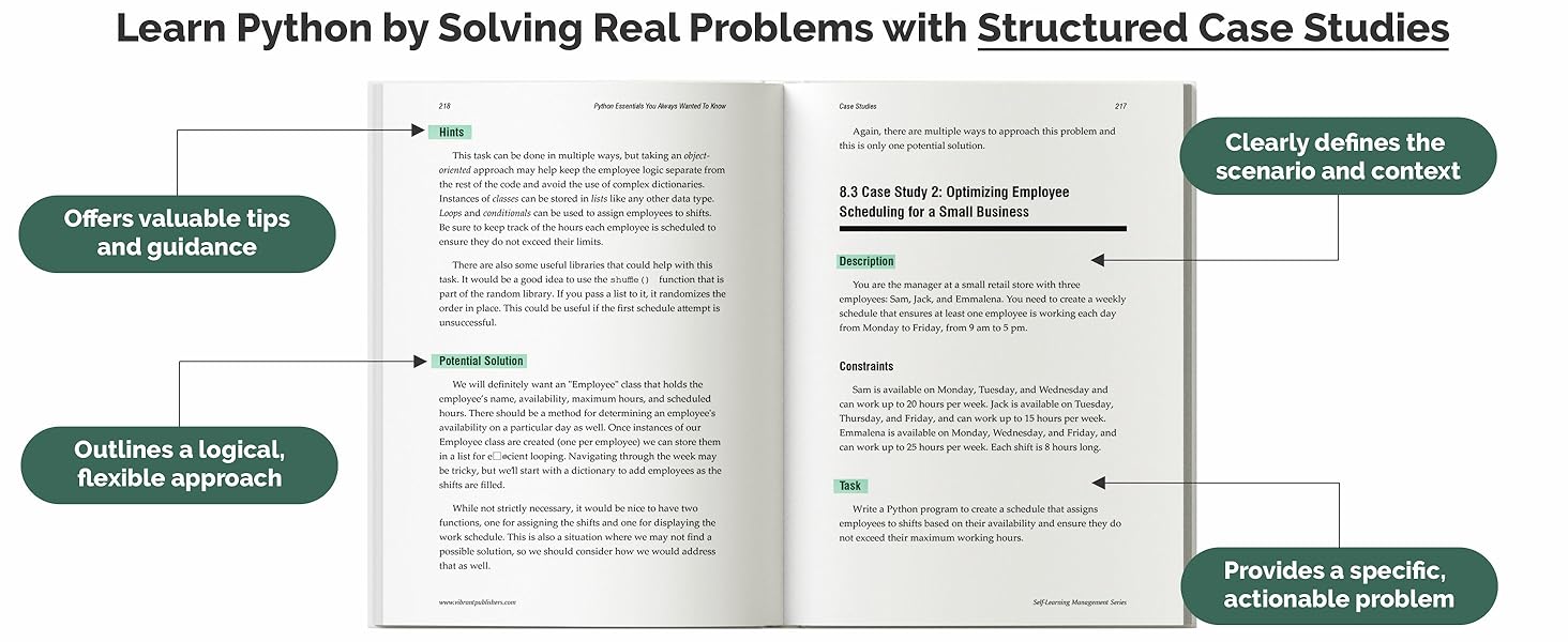Learn Python by Solving Real Problems with Structured Case Studies