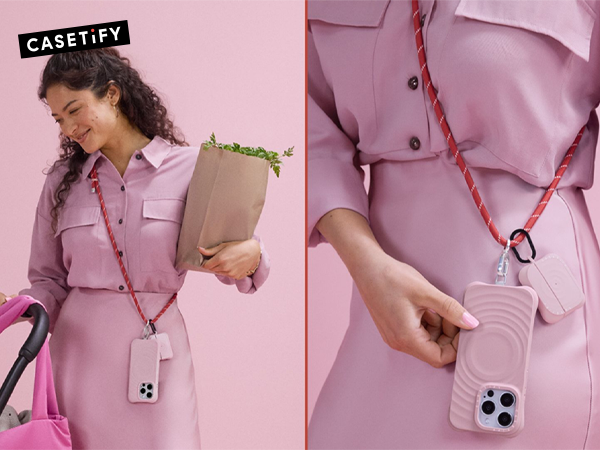 Amazon.co.jp: [CASETiFY] スマホショルダー (ロープ