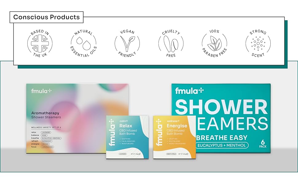 fmula+ shower steamers gift sets for valentines day aromatherapy home spa self care wellness relax