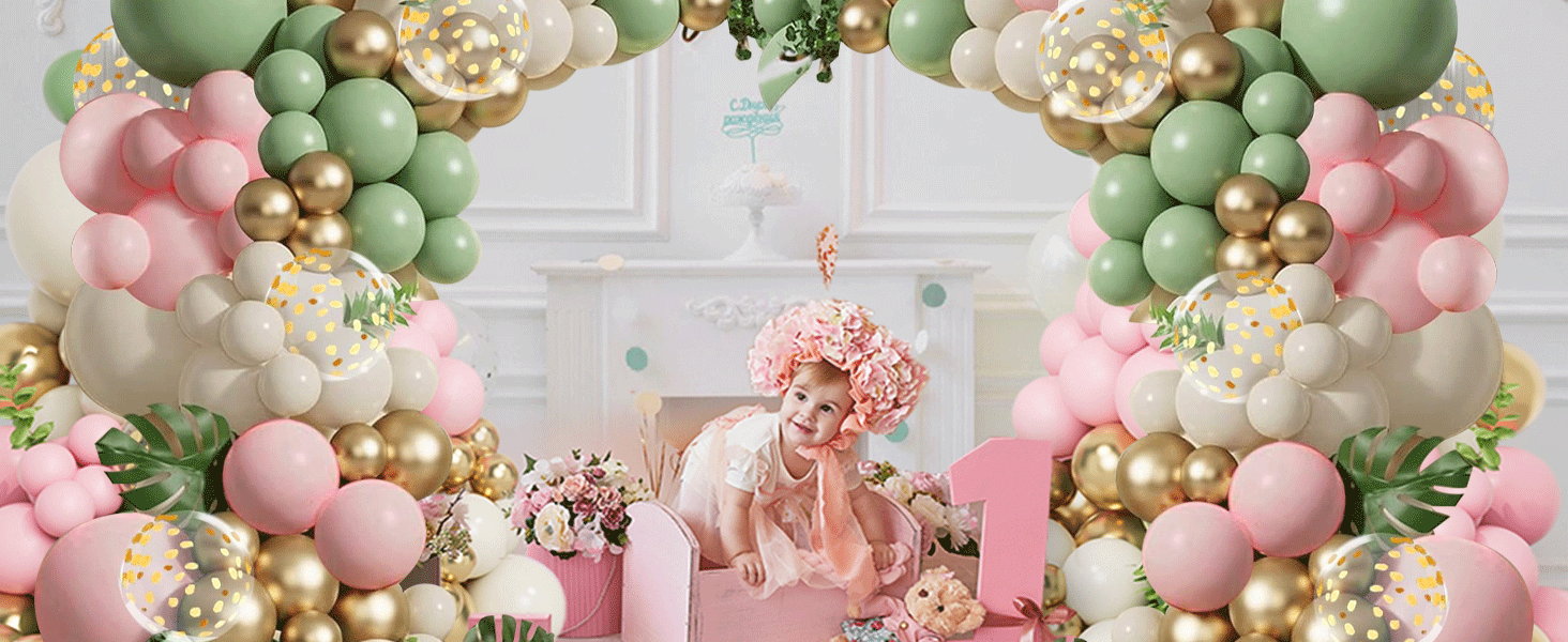 Sage green balloon arch kit