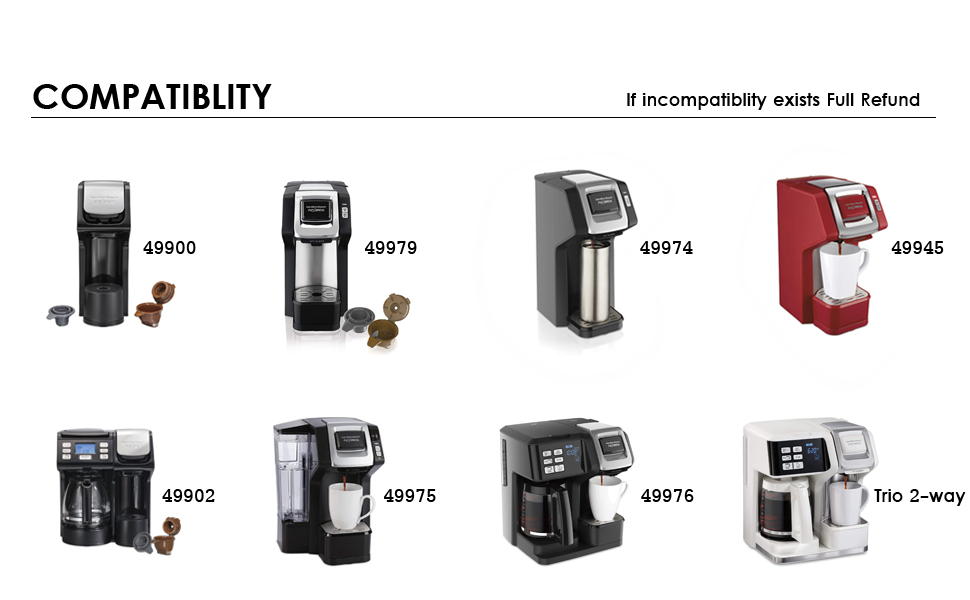 2PCS Hamiltion Beach FlexBrew Reusable Coffee Capsule Filter