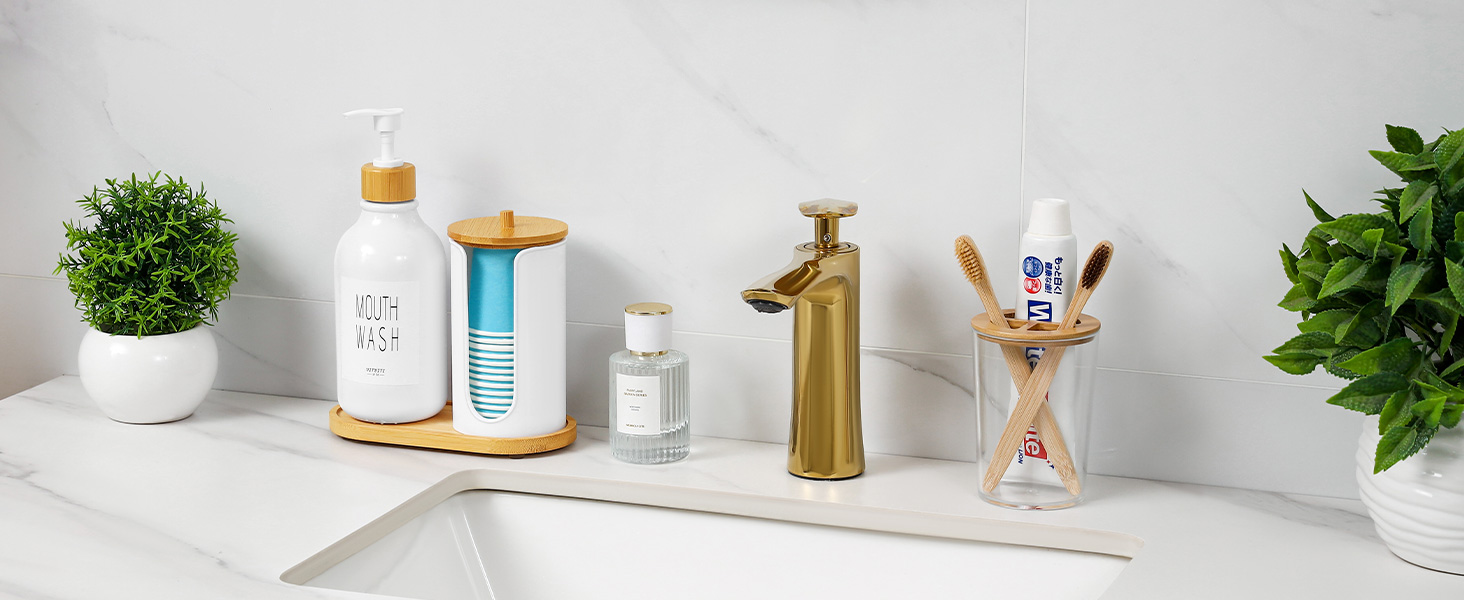 VITVITI Mouthwash Dispenser for Bathroom, Mouth Wash Pump