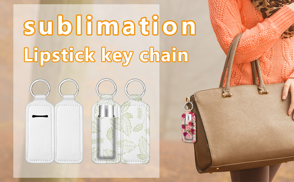 Sublimation chapstick holder keychain 